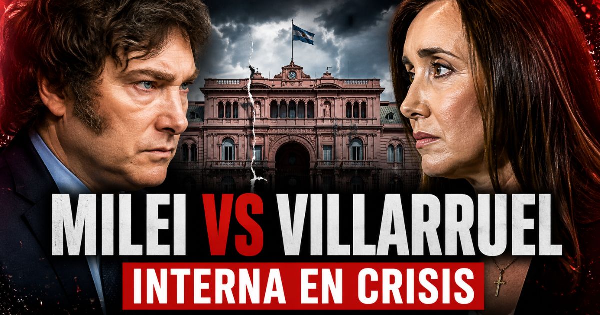 Javier Milei y Victoria Villarruel enfrentados frente a la Casa Rosada por la interna entre Milei y Villarruel