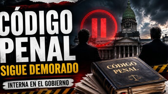Nuevo Código Penal demorado por internas del Gobierno mientras el Congreso argentino debate nuevas reformas.