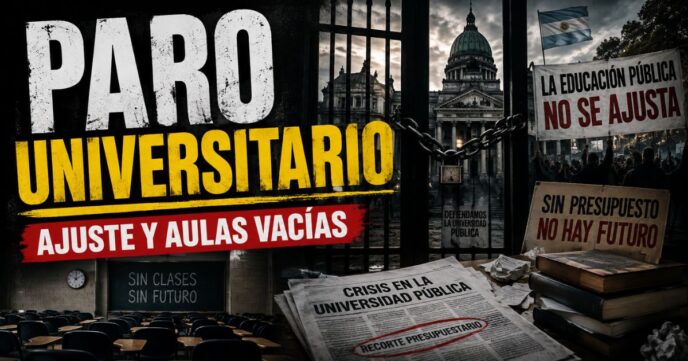 Paro universitario nacional por el ajuste y la falta de financiamiento en las universidades públicas argentinas.