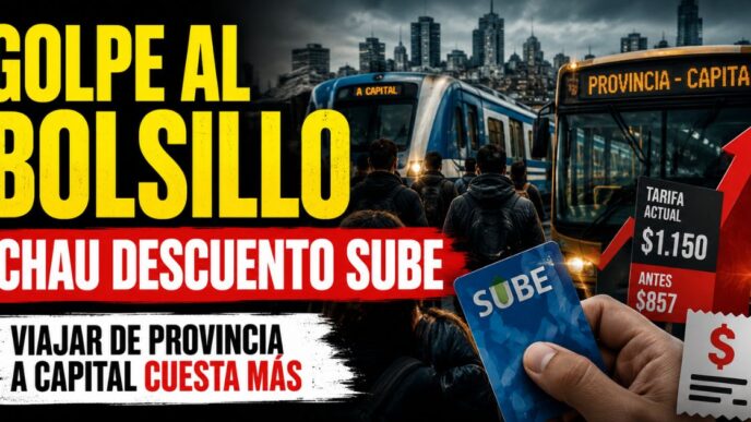 Quita del descuento SUBE: viajar de Provincia a Capital cuesta más y golpea el bolsillo de trabajadores