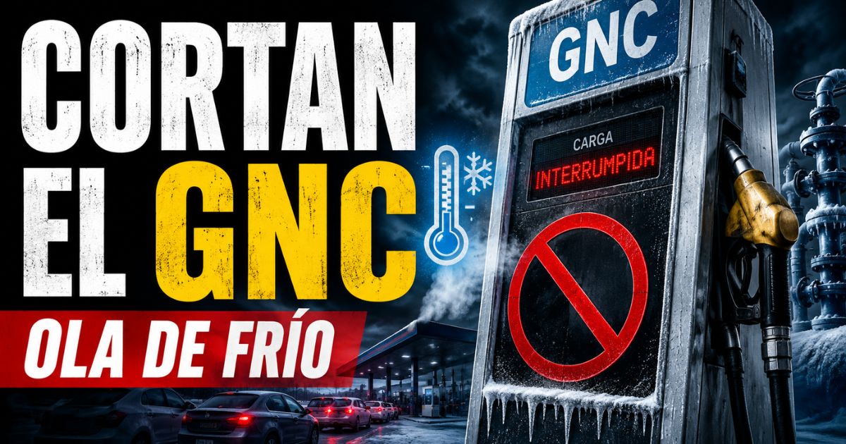 Restricciones de GNC por la ola de frío en Argentina, con estaciones de servicio afectadas y suministro interrumpido.