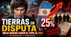 Milei y la venta de tierras a extranjeros con propuesta para elevar al 25% el límite de propiedad extranjera