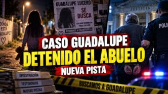 Patrulleros y personal policial en sede judicial de San Luis tras la detención de Roque Lucero, abuelo de Guadalupe.
