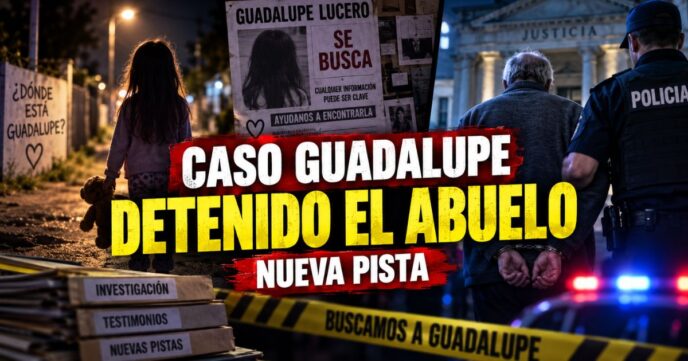Patrulleros y personal policial en sede judicial de San Luis tras la detención de Roque Lucero, abuelo de Guadalupe.