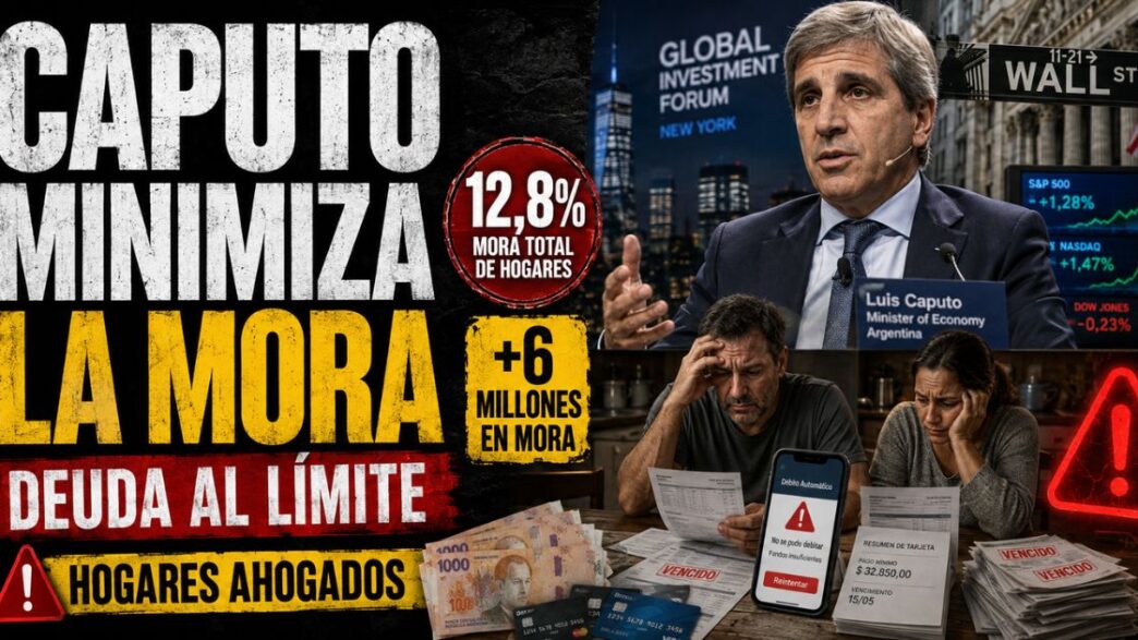 Conductor en el estudio de noticias de Info del Plata Noticias presentando informe sobre la confesión de Luis Caputo en Wall Street y el récord del dólar a $1.535.