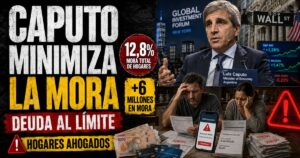 Conductor en el estudio de noticias de Info del Plata Noticias presentando informe sobre la confesión de Luis Caputo en Wall Street y el récord del dólar a $1.535.