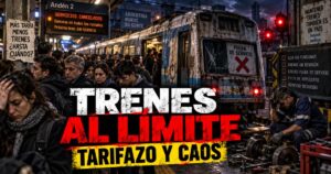 Andenes repletos de pasajeros hacinados y estaciones desbordadas en Plaza Constitución durante el colapso ferroviario matutino.