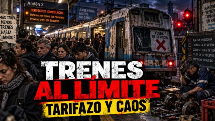 Andenes repletos de pasajeros hacinados y estaciones desbordadas en Plaza Constitución durante el colapso ferroviario matutino.