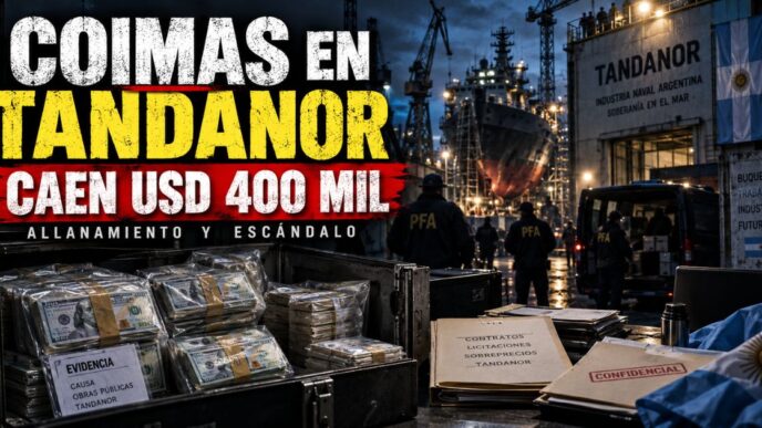 Allanamiento judicial y secuestro de casi 400 mil dólares en efectivo en el astillero Tandanor.