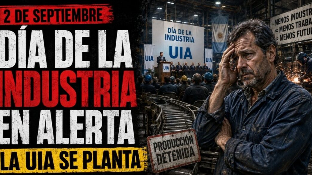 Conductor en el estudio de noticias de Info del Plata Noticias presentando informe especial sobre la rebelión de la UIA y el acto fabril en el Conurbano.