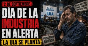 Conductor en el estudio de noticias de Info del Plata Noticias presentando informe especial sobre la rebelión de la UIA y el acto fabril en el Conurbano.