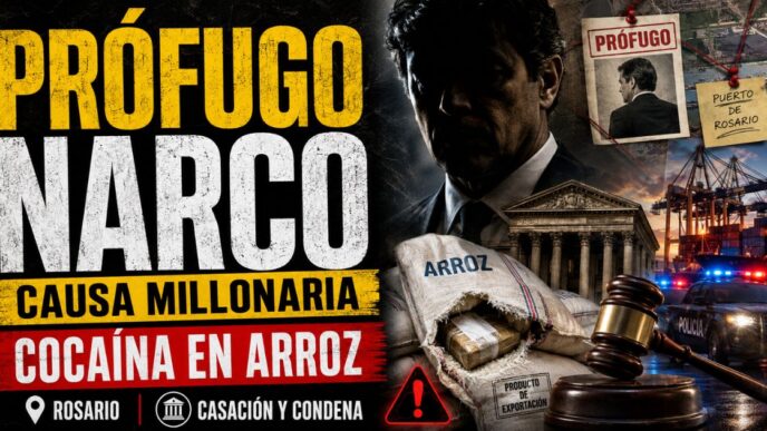Conductor en el estudio de noticias de Info del Plata Noticias presentando informe sobre la orden de captura internacional contra Guillermo Heisinger por la causa del Narcoarroz.