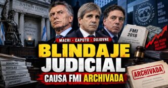 Conductor en el estudio de noticias de Info del Plata Noticias presentando informe sobre el archivo judicial de la causa del FMI contra Mauricio Macri y Luis Caputo.