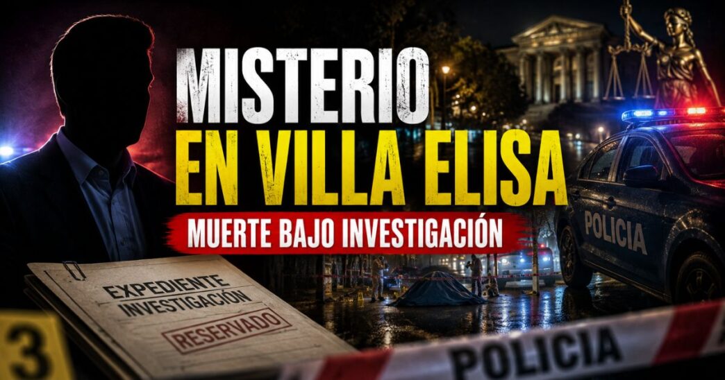 Conductor en el estudio de noticias de Info del Plata Noticias presentando informe sobre la muerte del exfuncionario judicial Guillermo Bellingi.