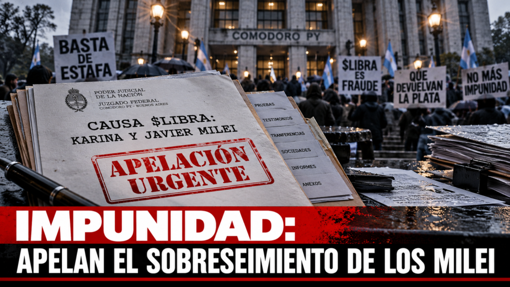 Expediente judicial en Comodoro Py sobre el sobreseimiento de los Milei por la causa de la criptomoneda