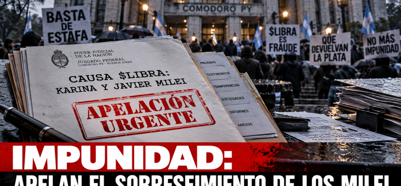 Expediente judicial en Comodoro Py sobre el sobreseimiento de los Milei por la causa de la criptomoneda