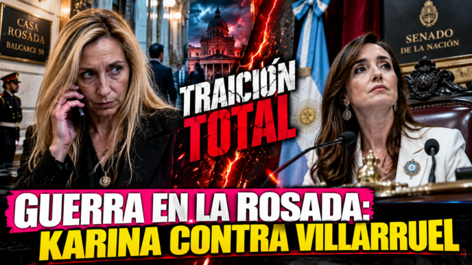 Karina Milei y Victoria Villarruel en un montaje de distanciamiento político en el Congreso
