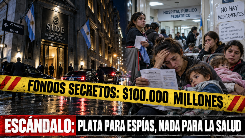 Fachada de la Secretaría de Inteligencia del Estado con sello de fondos reservados de la SIDE